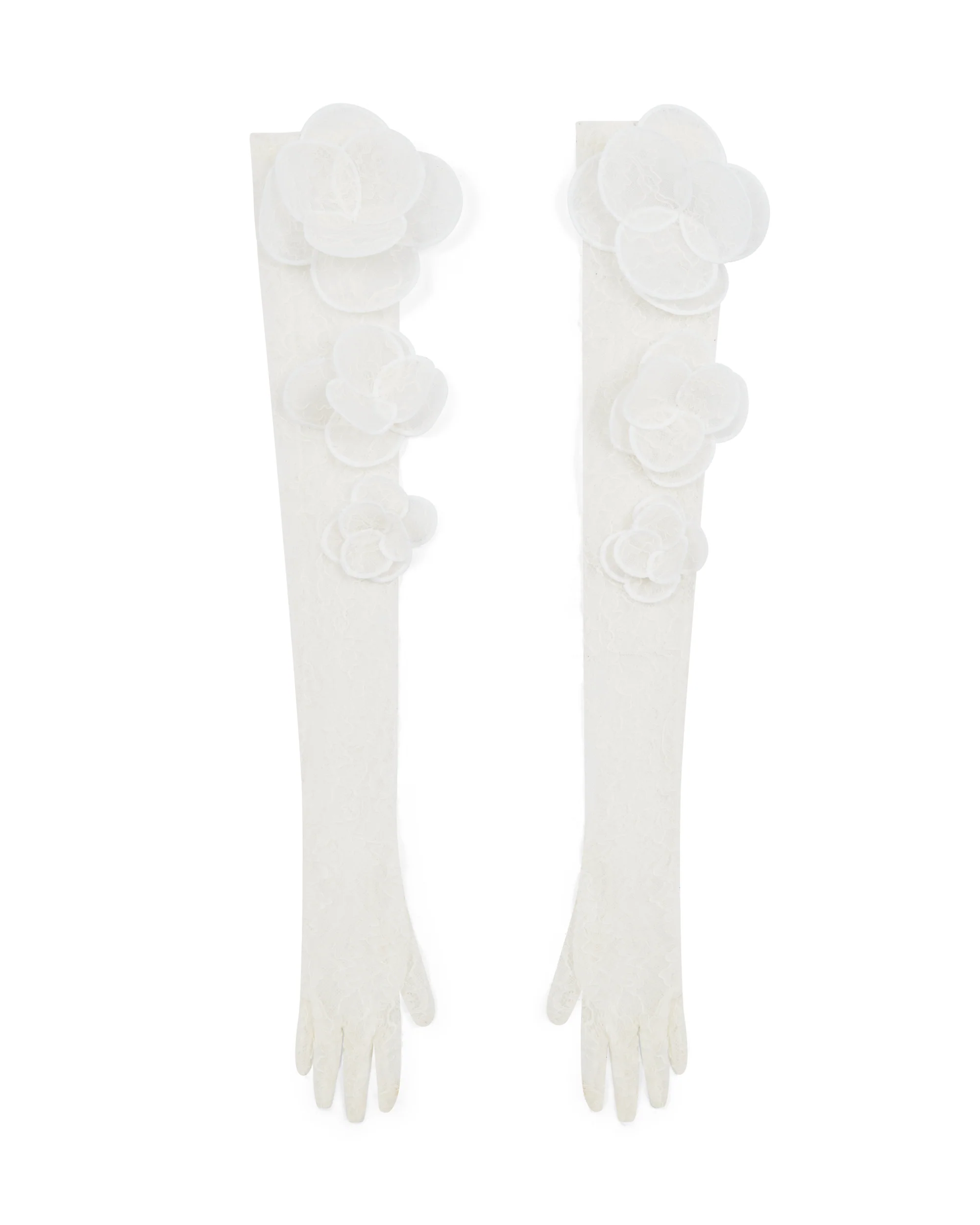 3D LACE FLOWER EMBROIDERED LACE GLOVES