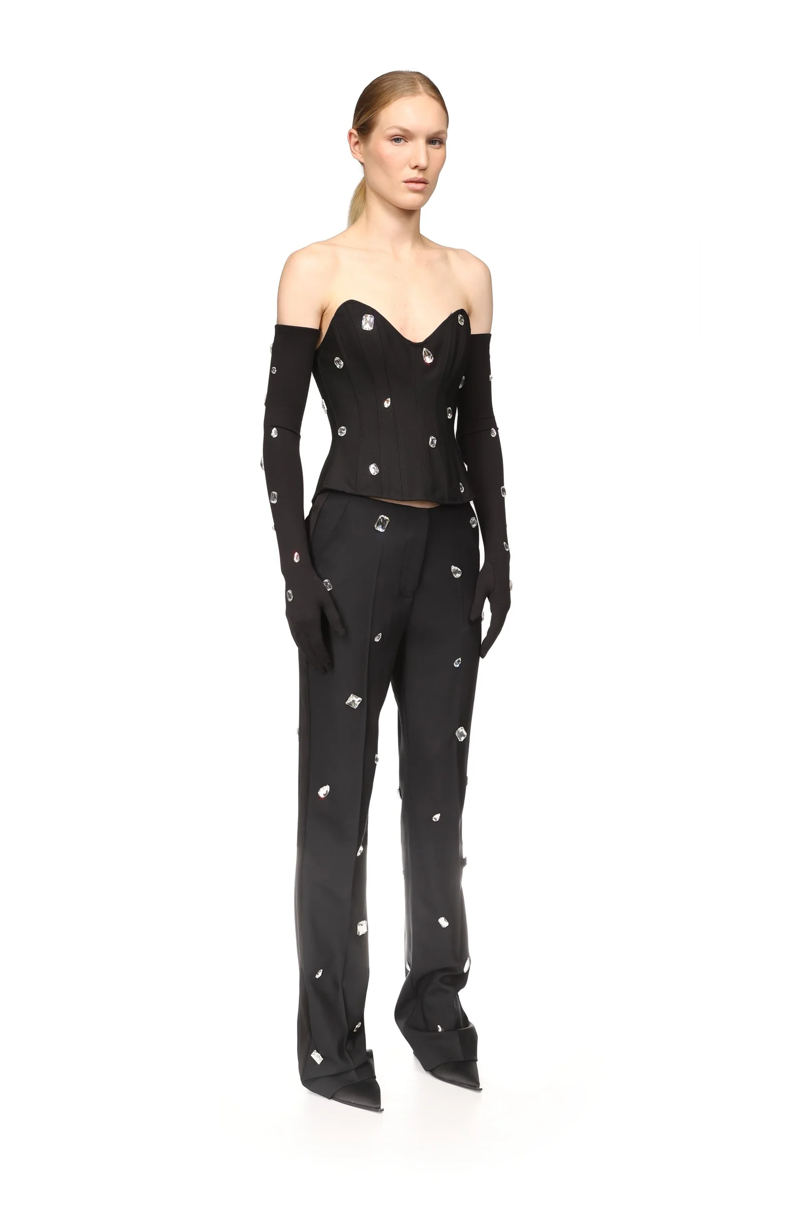 CRYSTAL EMBROIDERED CORSET TOP - Image 4
