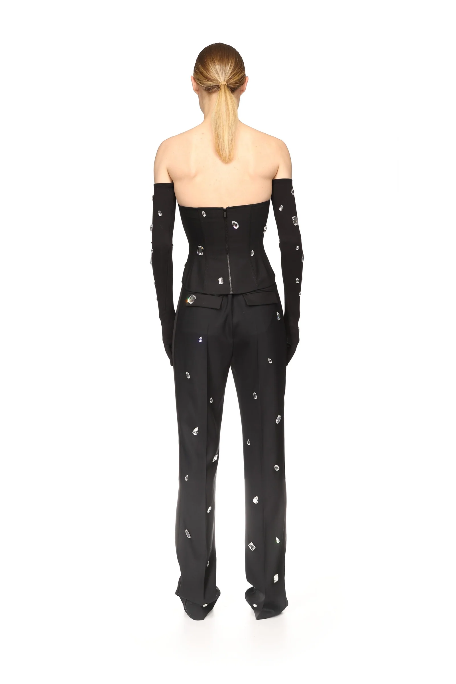CRYSTAL EMBROIDERED CORSET TOP - Image 5