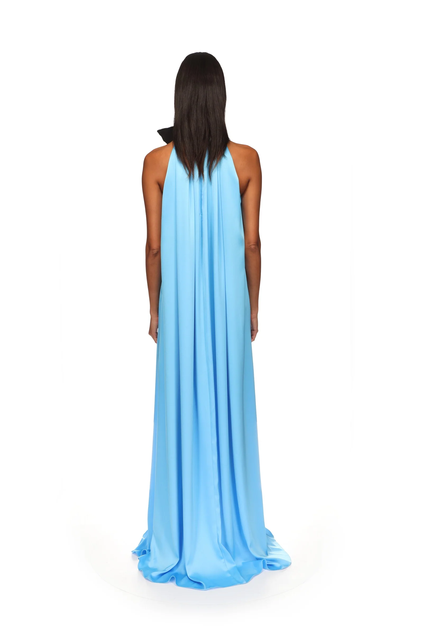 CRYSTAL LEAF AND GATHERED SATIN GOWN - Image 5