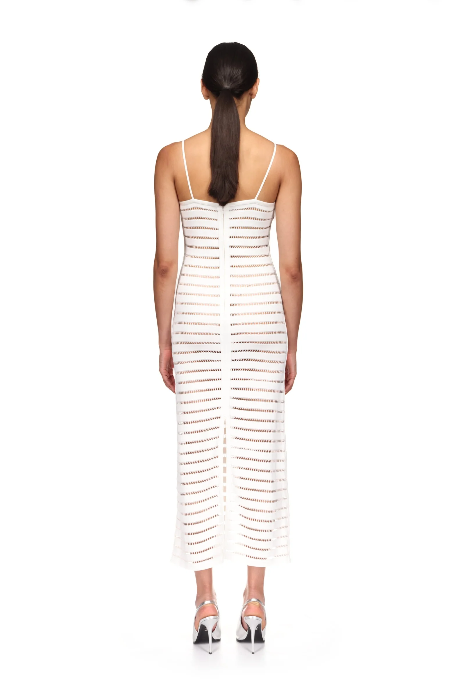 STRIPED CUTOUT KNIT MIDI DRESS - Image 5