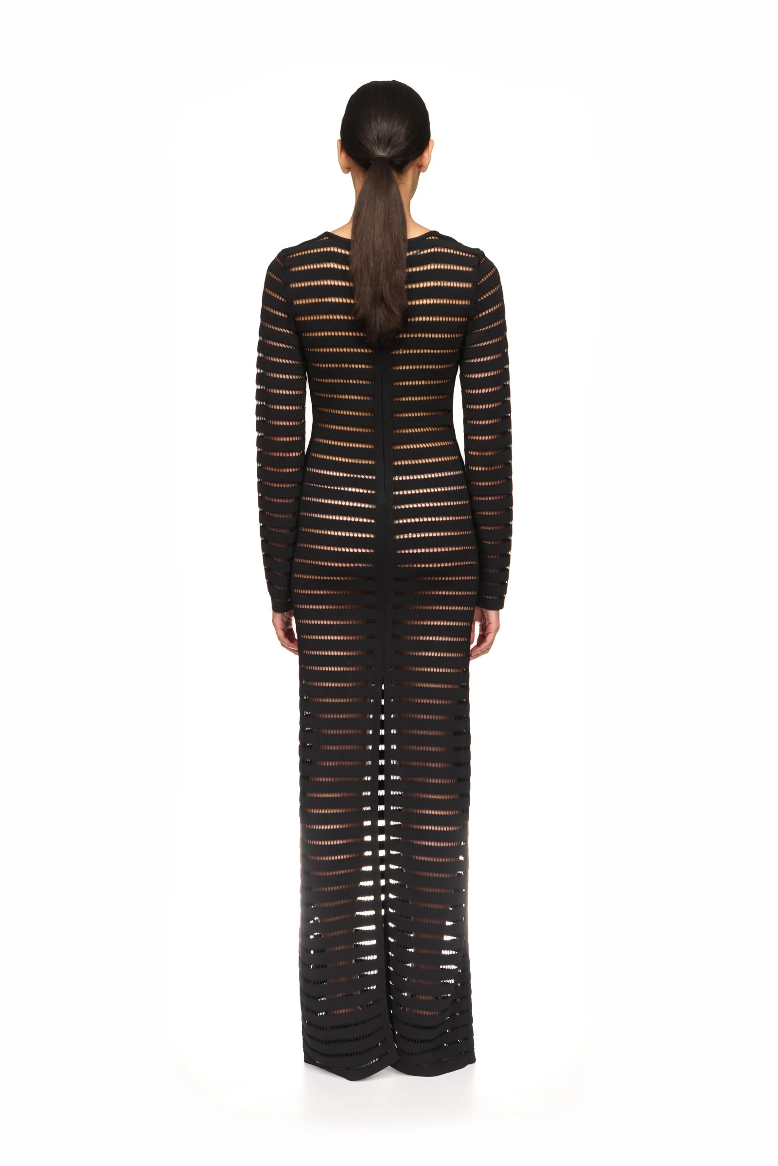 STRIPED CUTOUT KNIT GOWN - Image 5