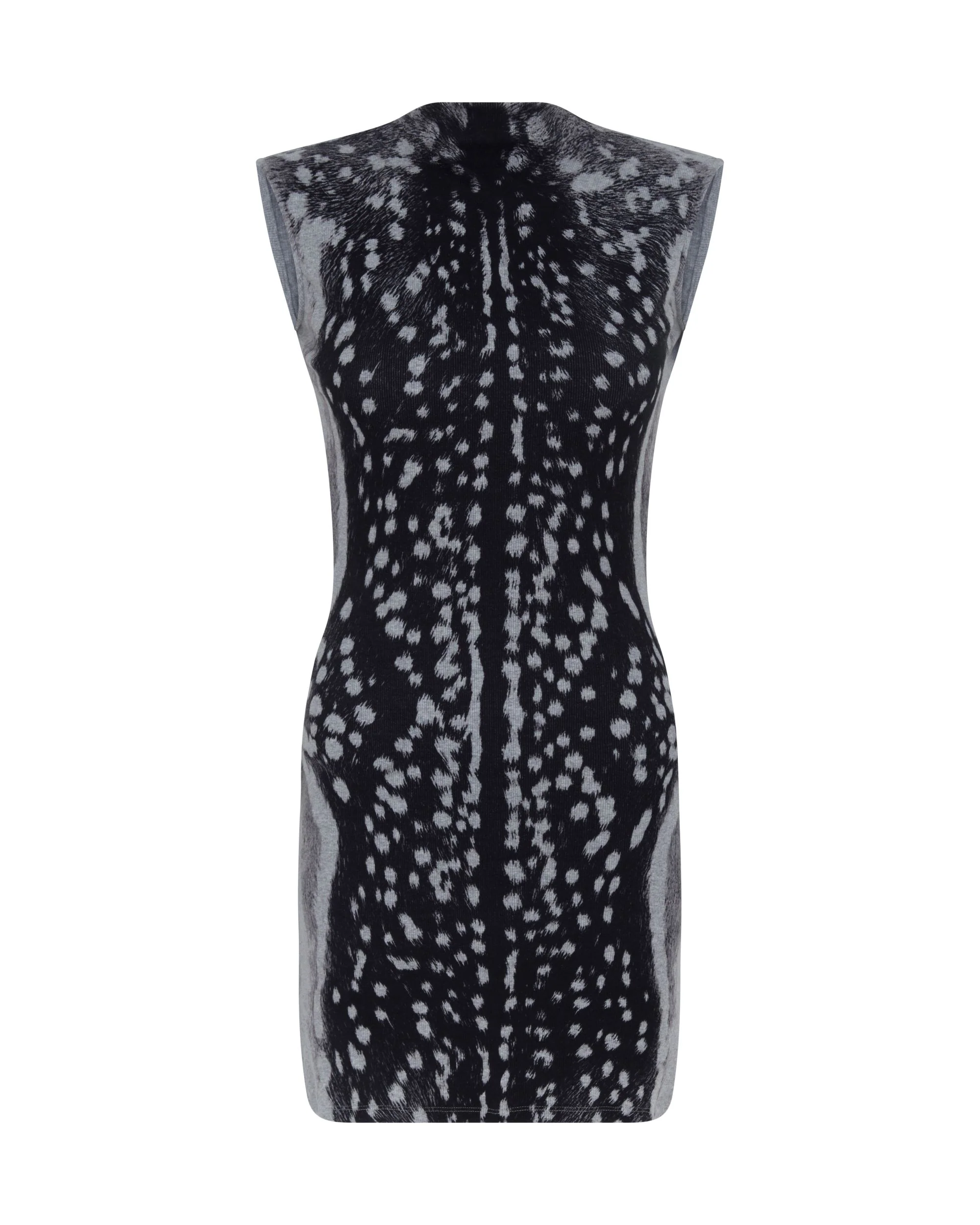 DEER HIDE PRINT MINI DRESS