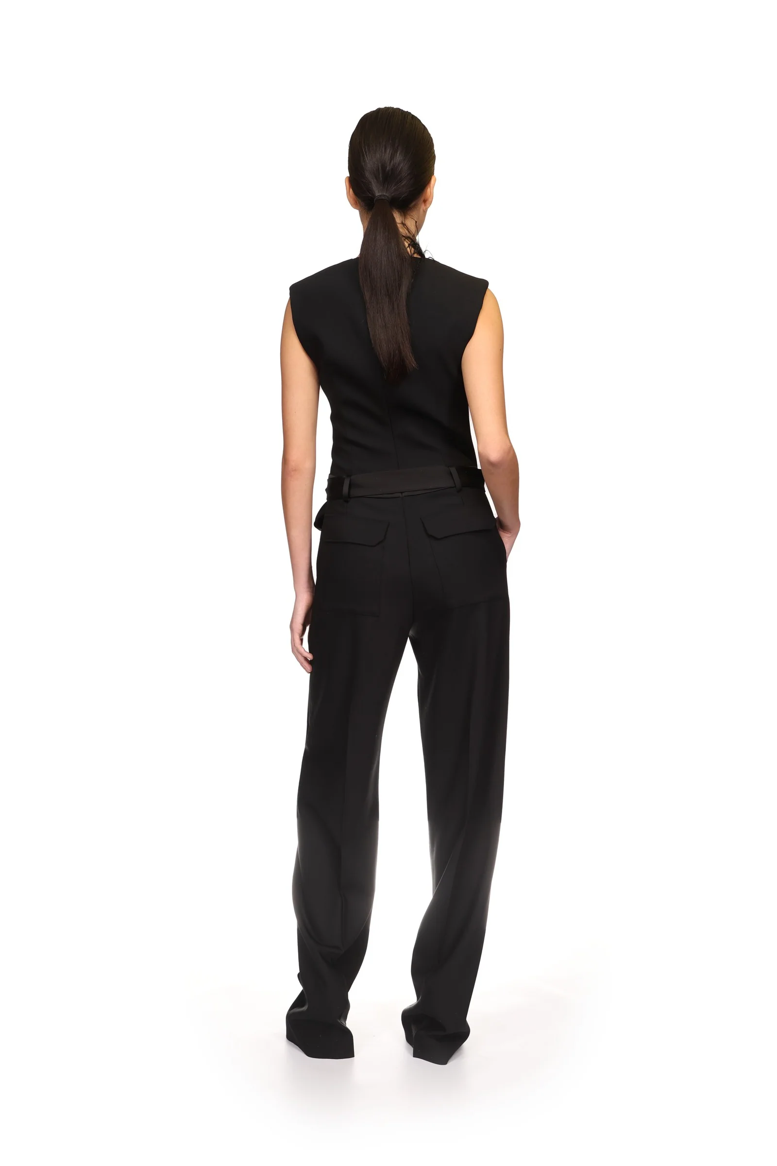DETACHABLE FEATHER TRIM JUMPSUIT - Image 5