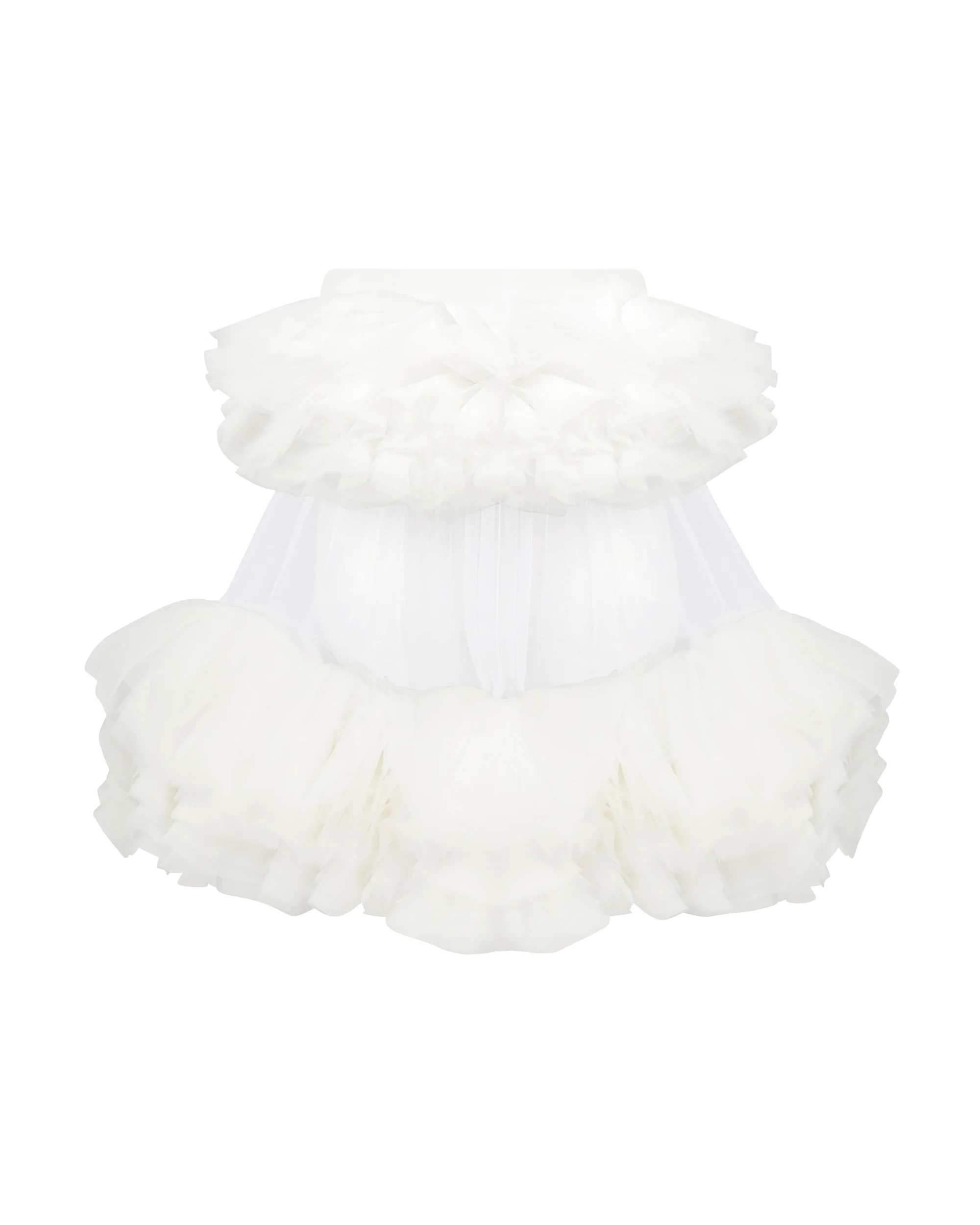 DOUBLE RUFFLE TULLE A-LINE SKIRT - Image 3