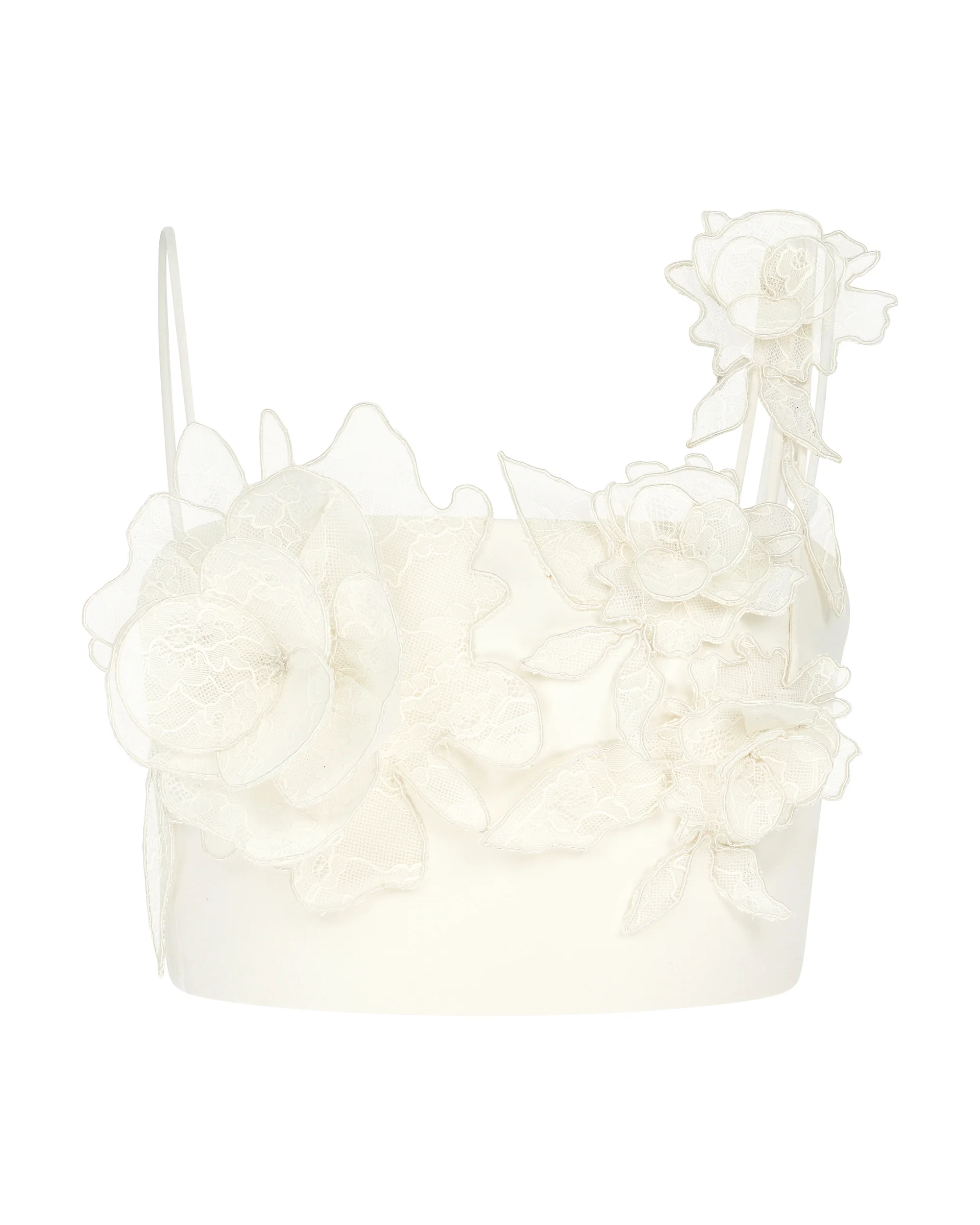 LACE ROSE EMBROIDERED CROP TOP