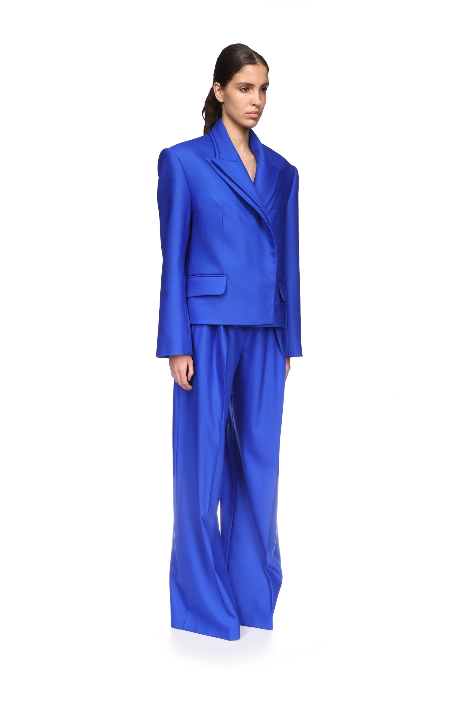 FRONT PLEAT WIDE LEG TROUSERS - Image 4