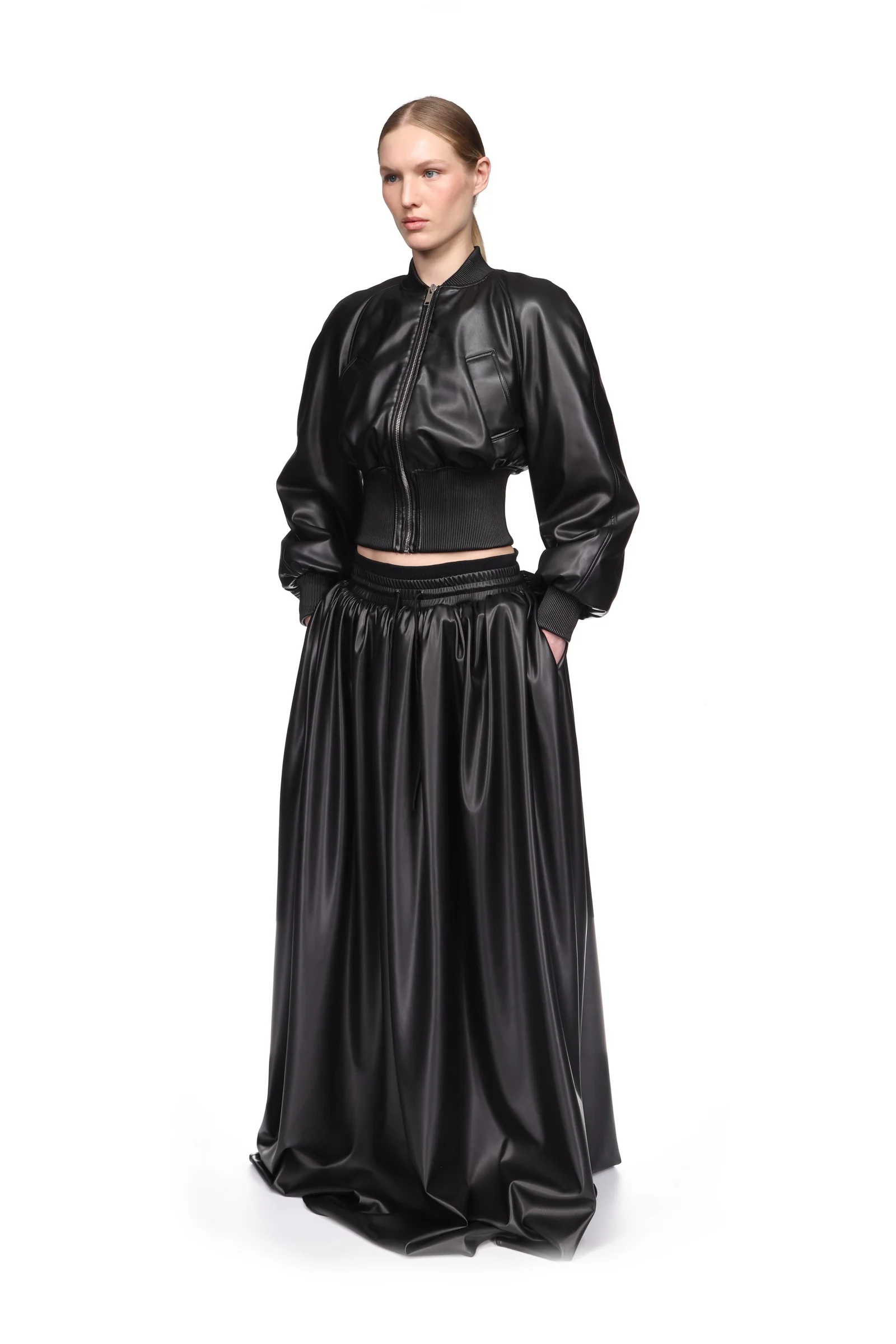 FAUX LEATHER MAXI SKIRT - Image 3
