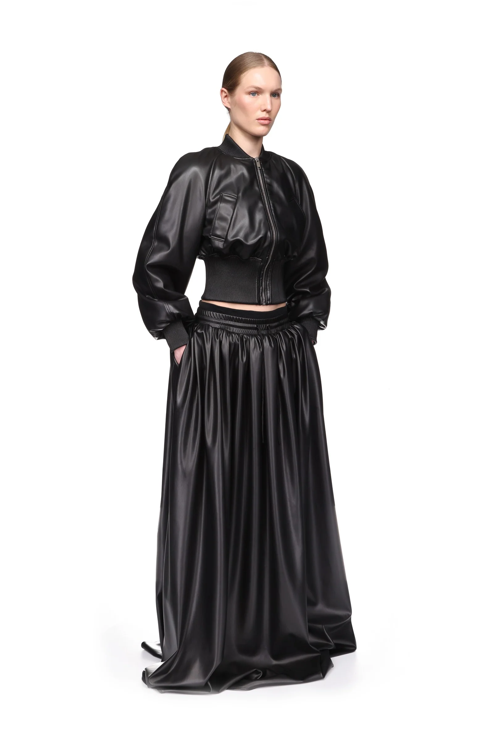 FAUX LEATHER MAXI SKIRT - Image 4