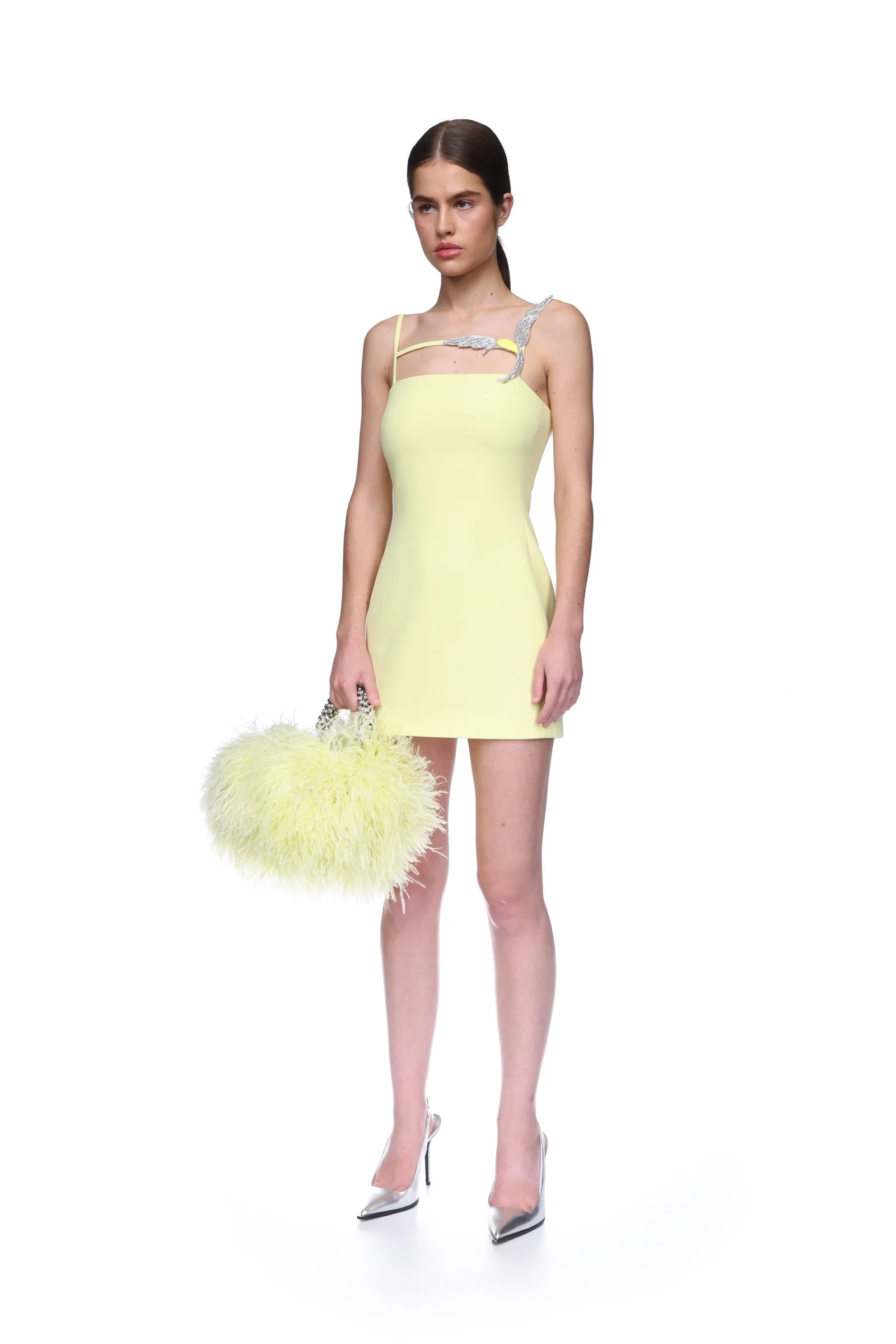 CAMI MINI DRESS WITH CRYSTAL HUMMINGBIRD - Image 2