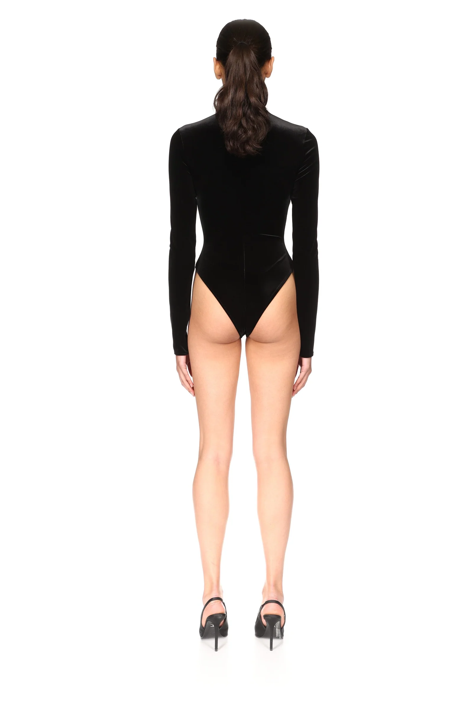 LONG SLEEVE VELVET JERSEY BODYSUIT - Image 5