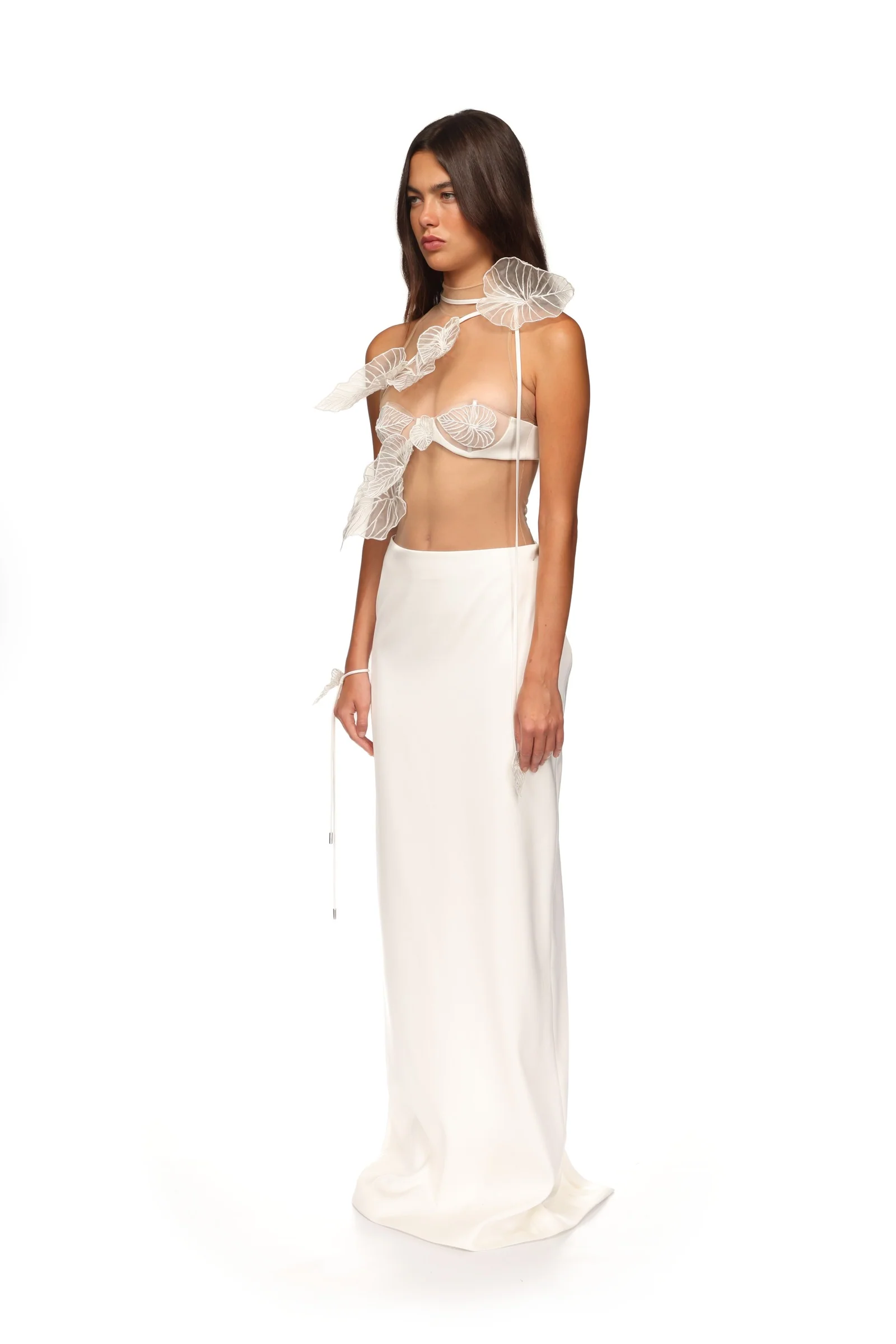 THREAD LEAF CLUSTER EMBROIDERED BODYSUIT - Image 3