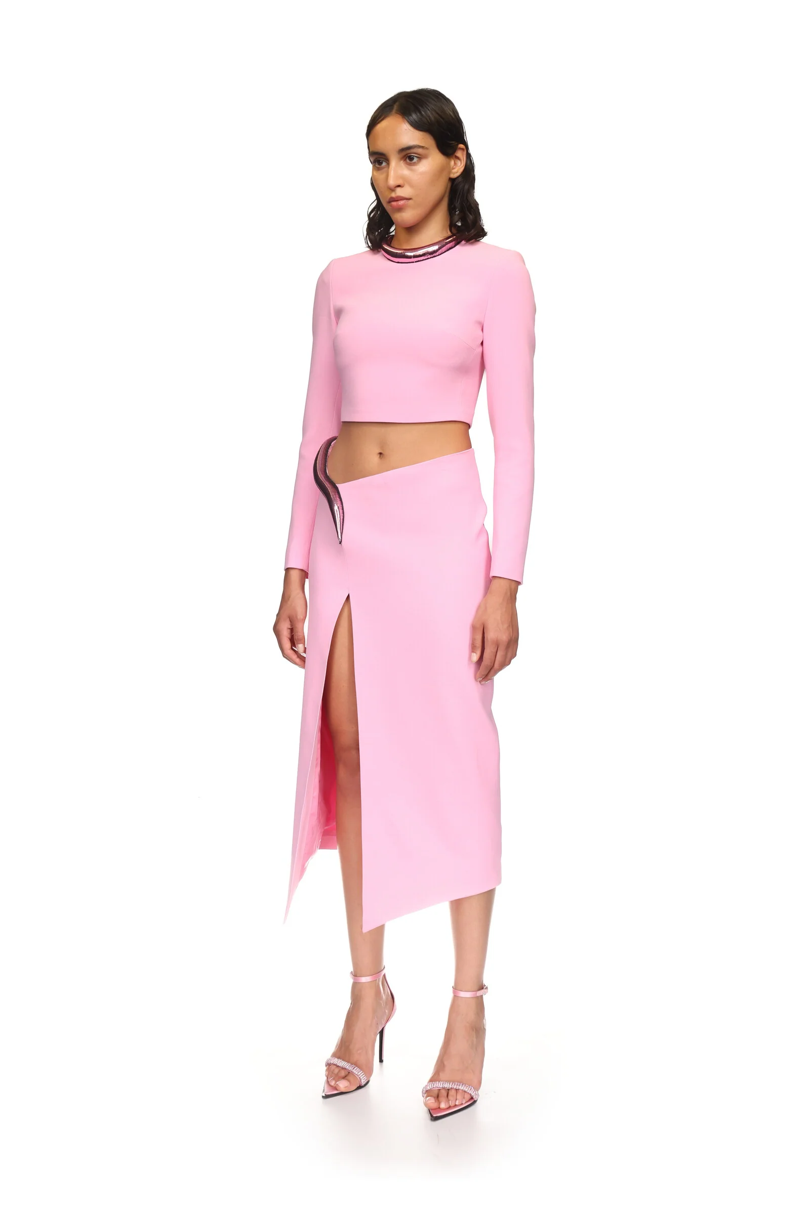 METALLIC TUBE TRIM CROP TOP - Image 3