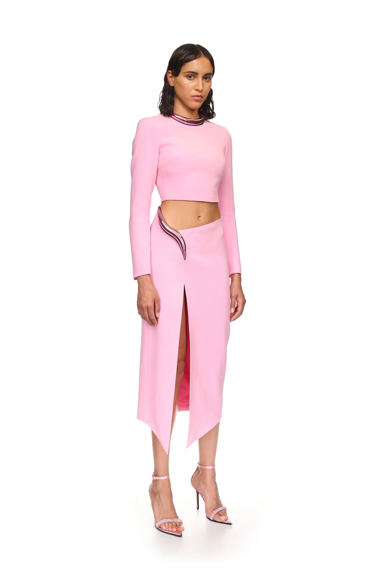 METALLIC TUBE TRIM CROP TOP - Image 4