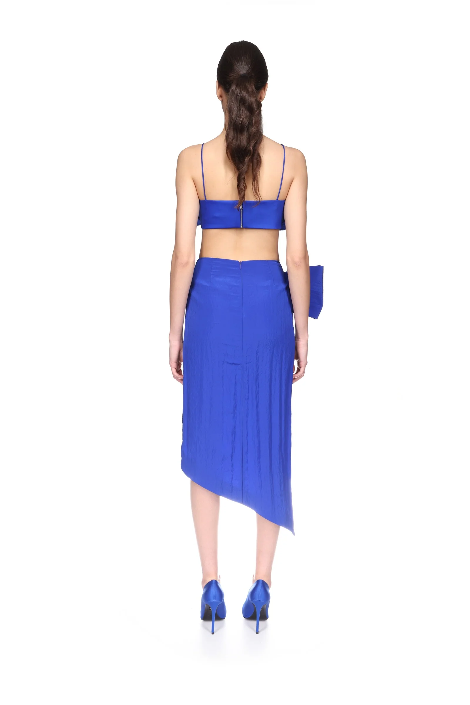 OVERSIZED BOW DETAIL ASYMMETRIC SKIRT - Image 5
