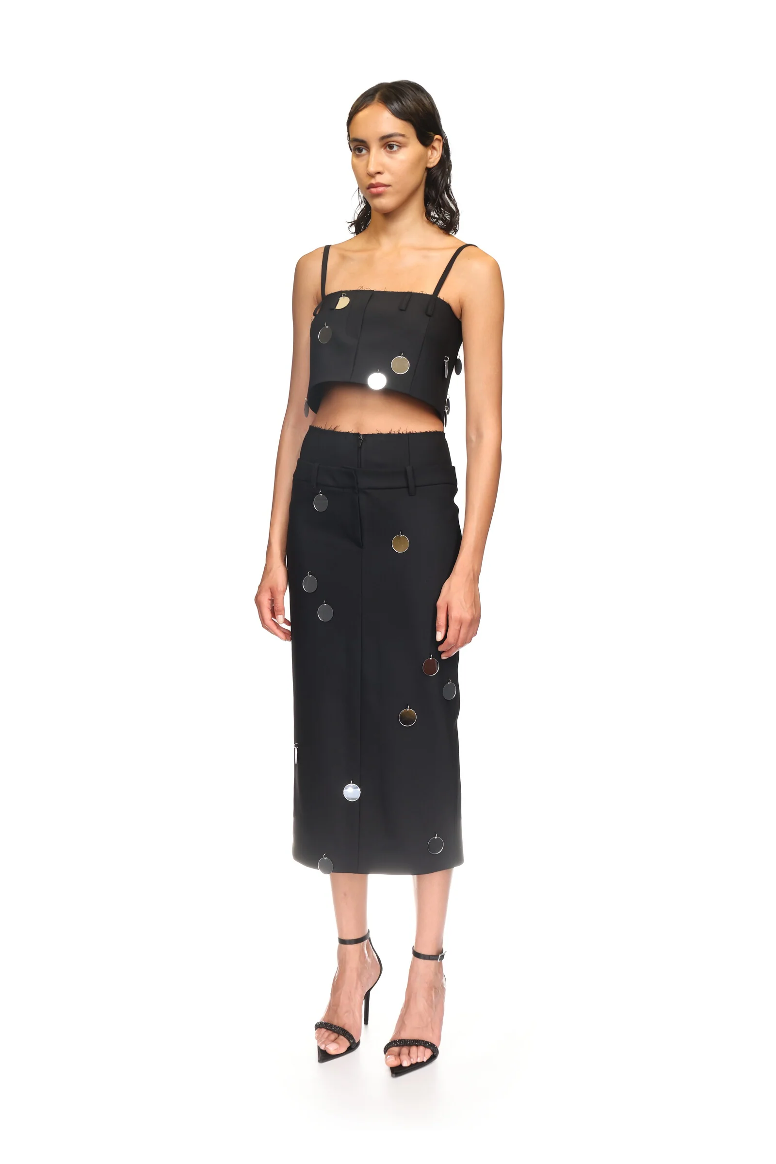 PLEXI MIRRORS MIDI SKIRT - Image 3