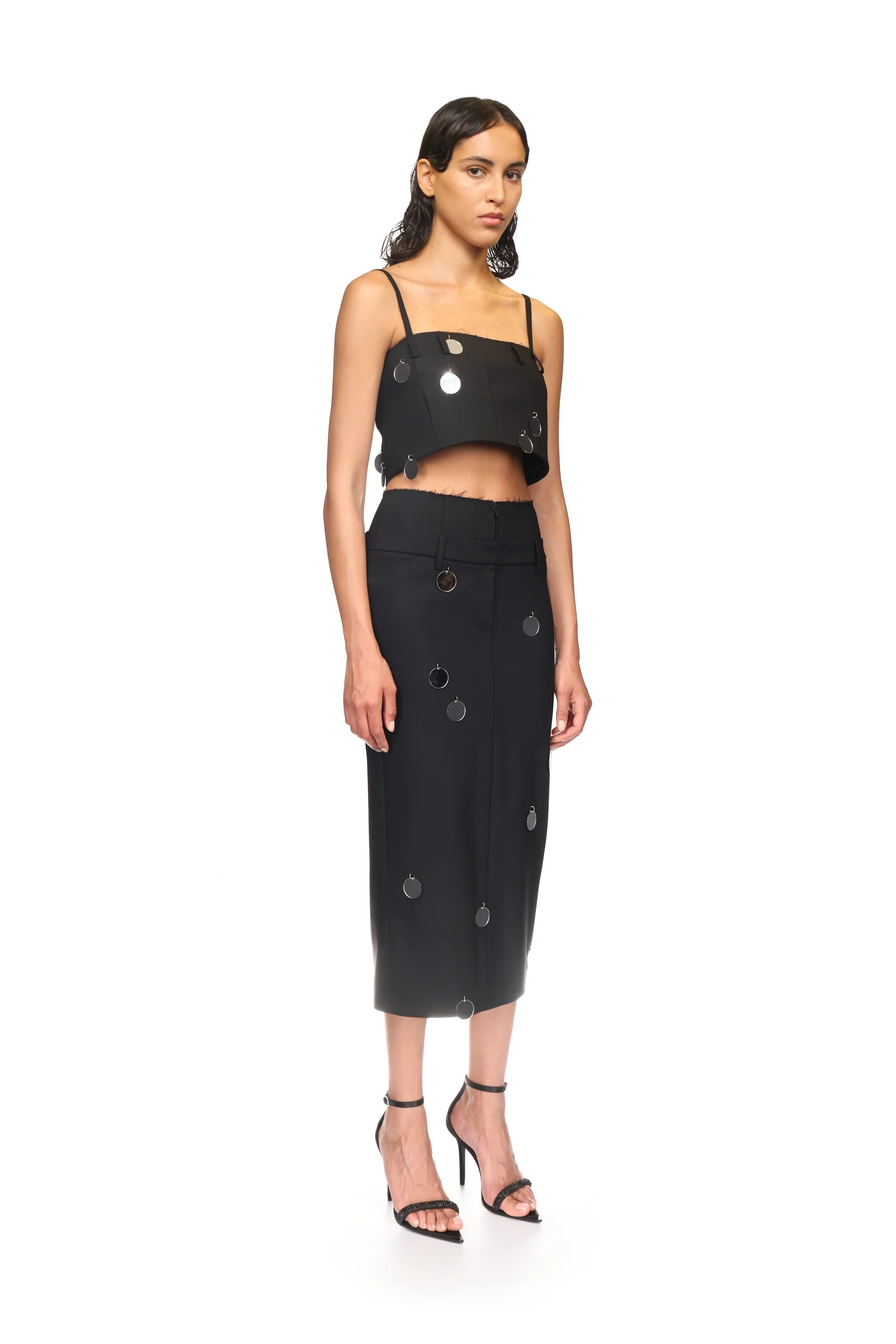 PLEXI MIRRORS MIDI SKIRT - Image 4