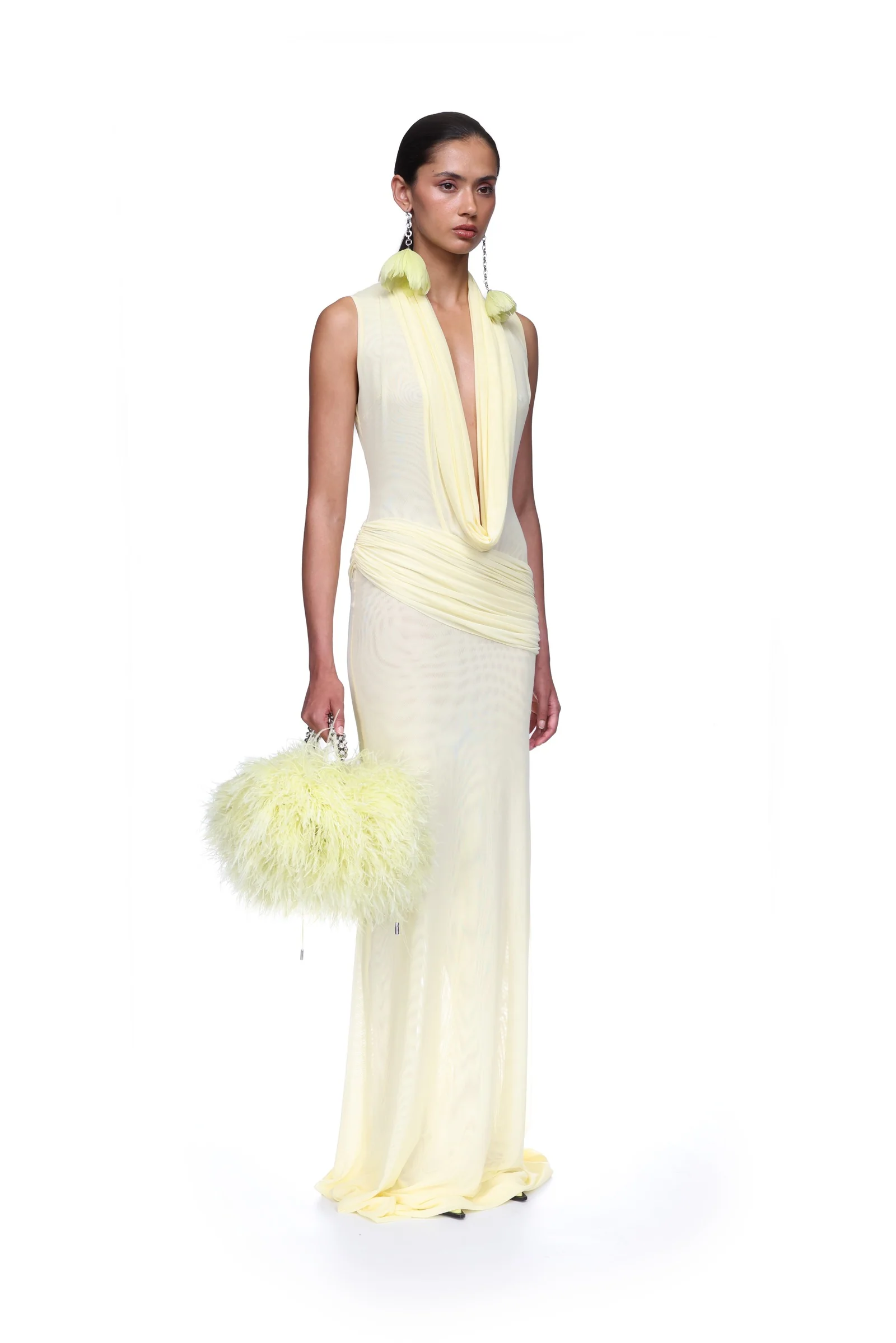 PLUNGE NECKLINE SLEEVELESS GOWN - Image 4