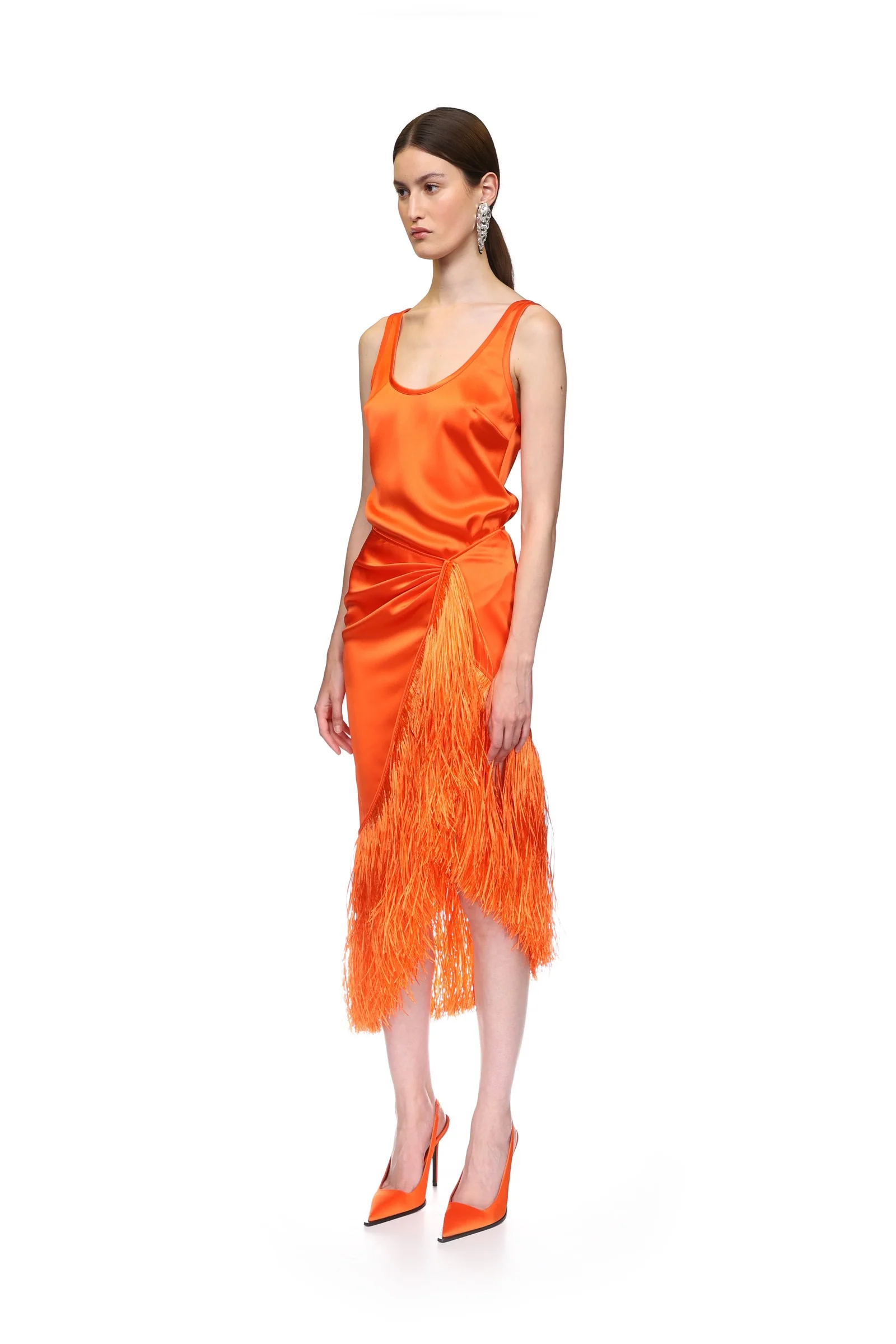 RAFFIA FRINGE TRIM WRAP SKIRT - Image 3