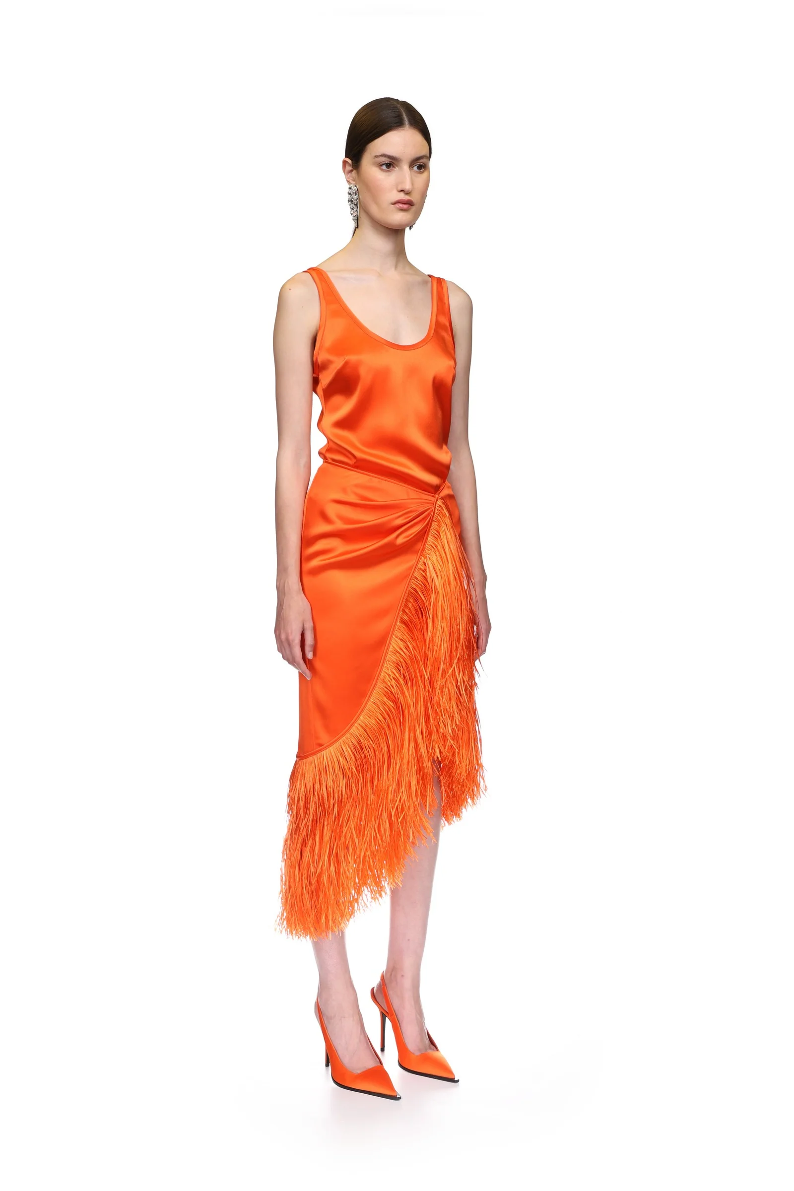 RAFFIA FRINGE TRIM WRAP SKIRT - Image 4