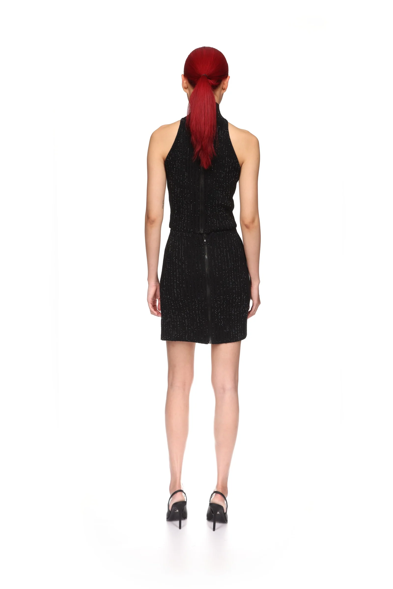 RHINESTONE EMBROIDERED KNITTED SKIRT - Image 5