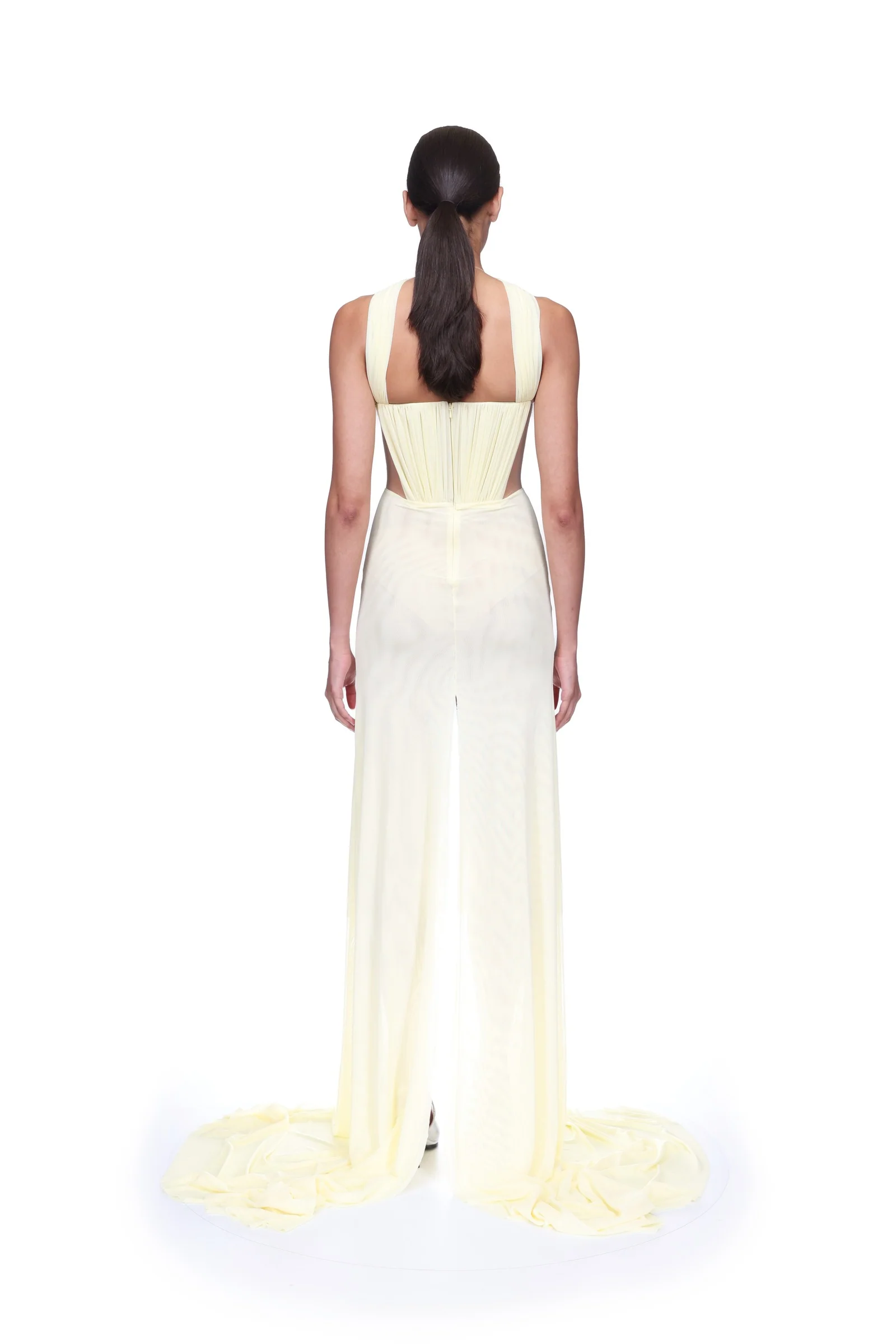 RUCHED TOP AND SCARF DETAIL GOWN - Image 5