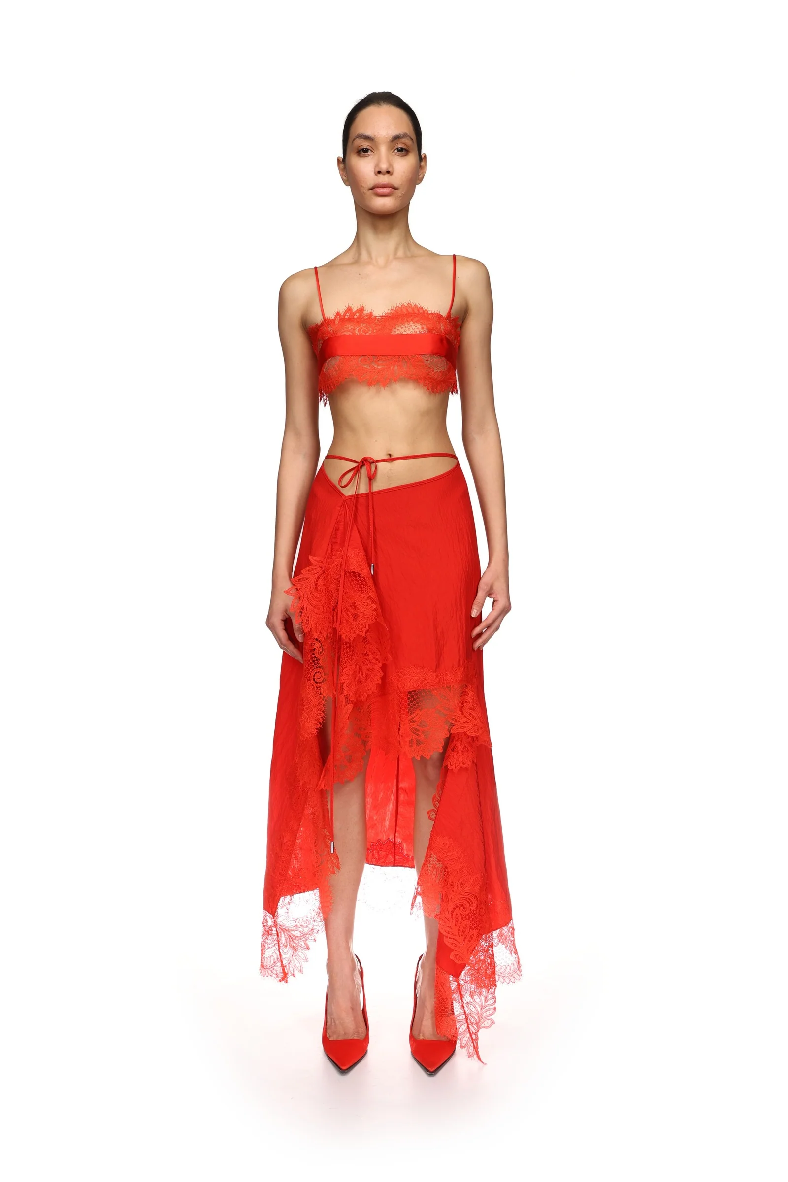 SATIN TAPE AND LACE BRA TOP - Image 2