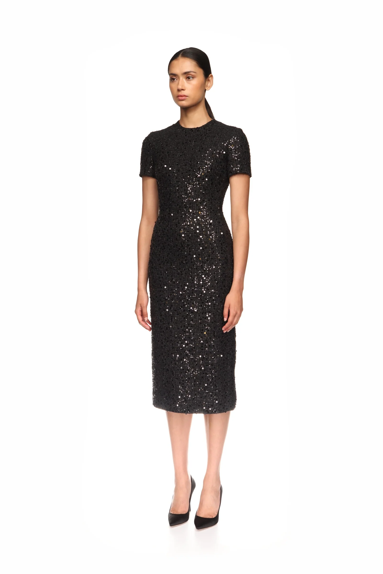 SEQUIN BOUCLE MIDI DRESS - Image 3