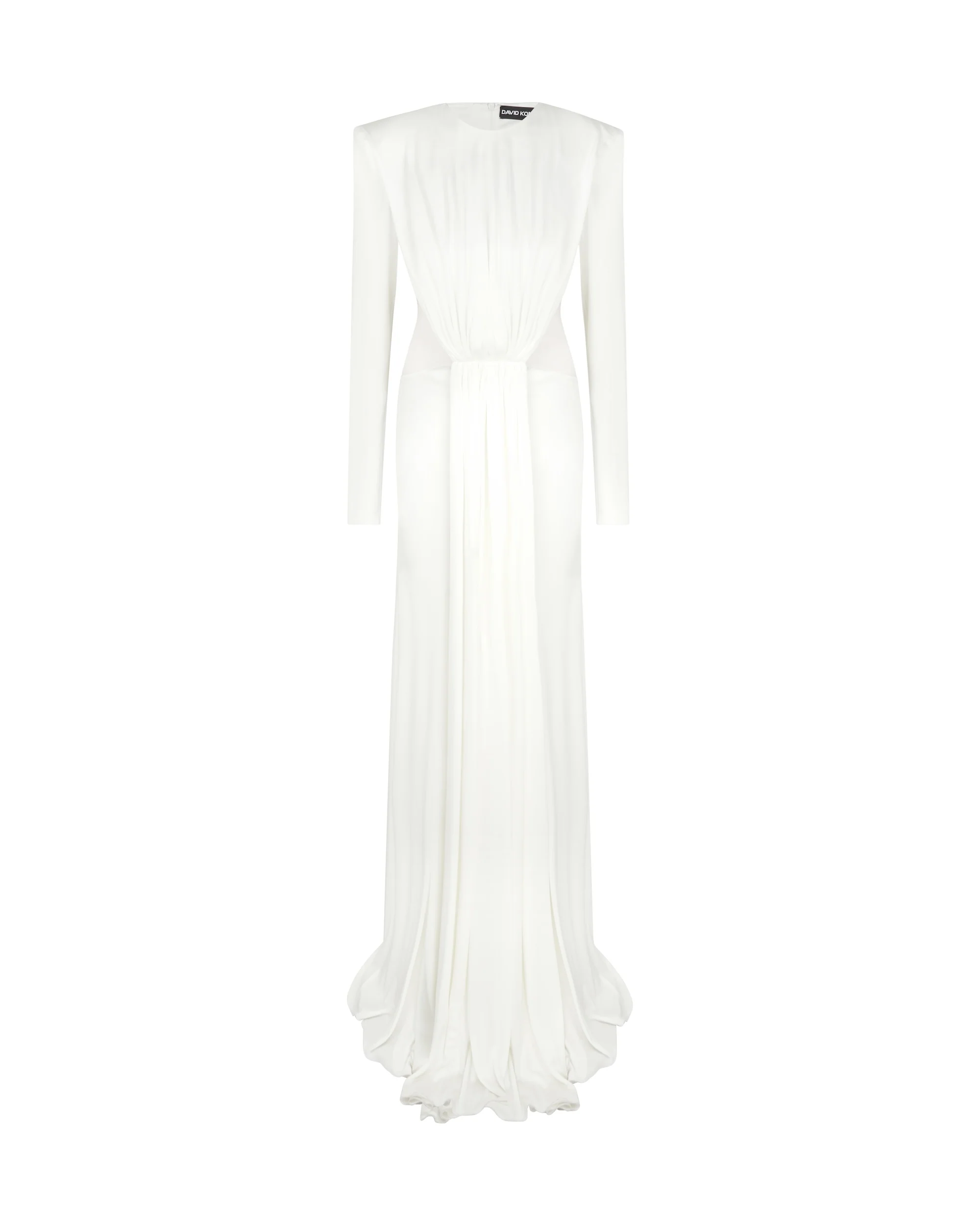 DRAPED GOWN WITH SIDE CUT-OUTS