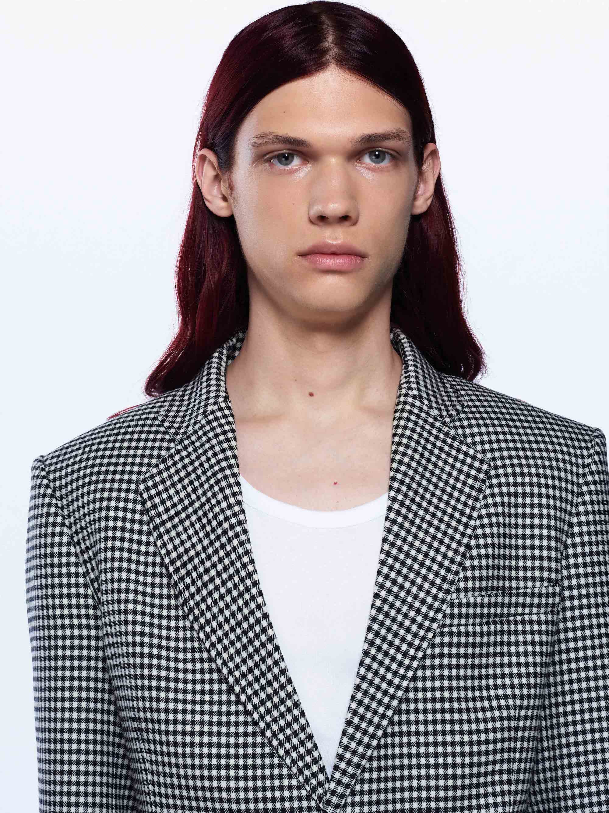 SINGLE BREASTED HOUNDSTOOTH JACKET - Image 4