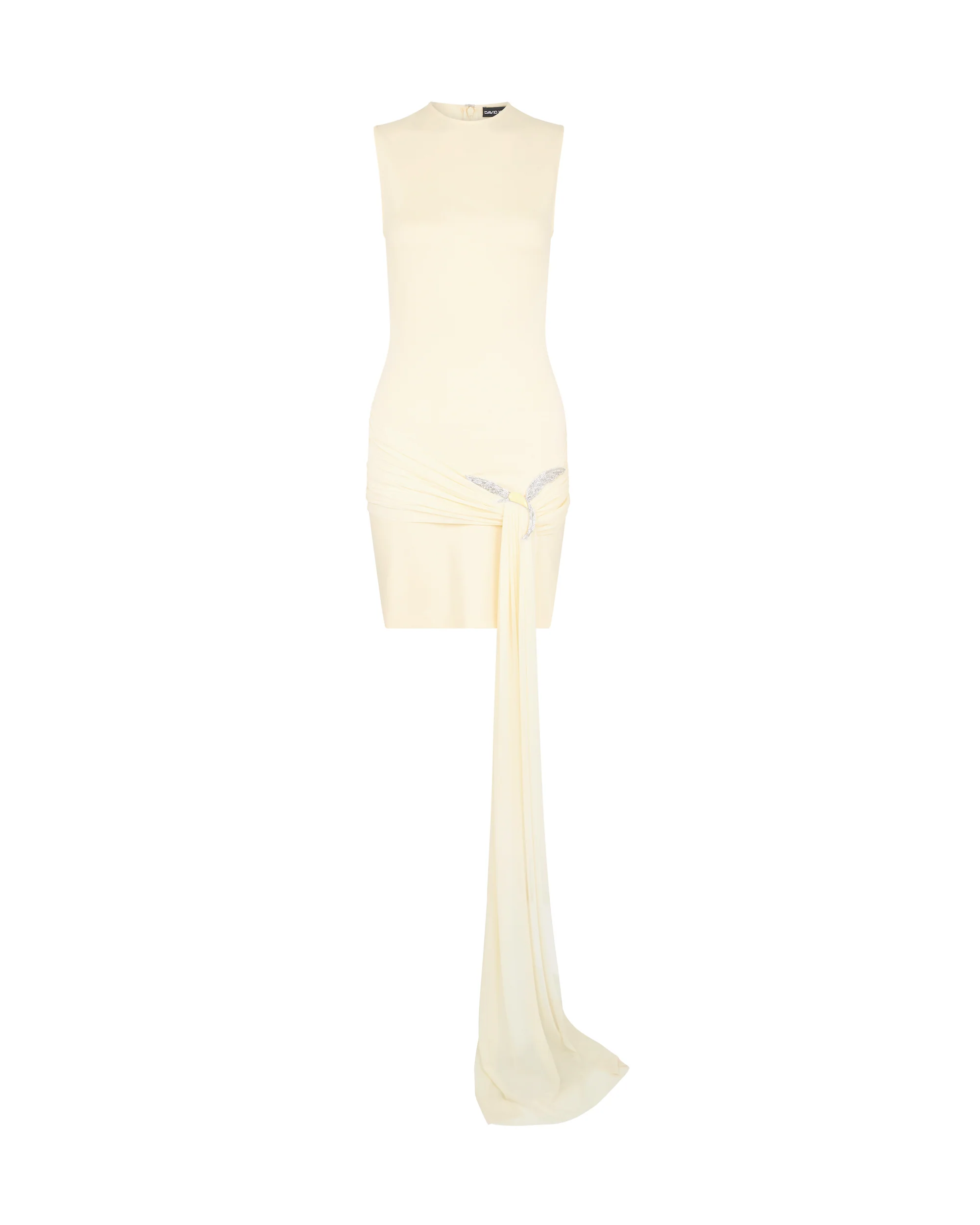 JERSEY MINI DRESS WITH CRYSTAL HUMMINGBIRD