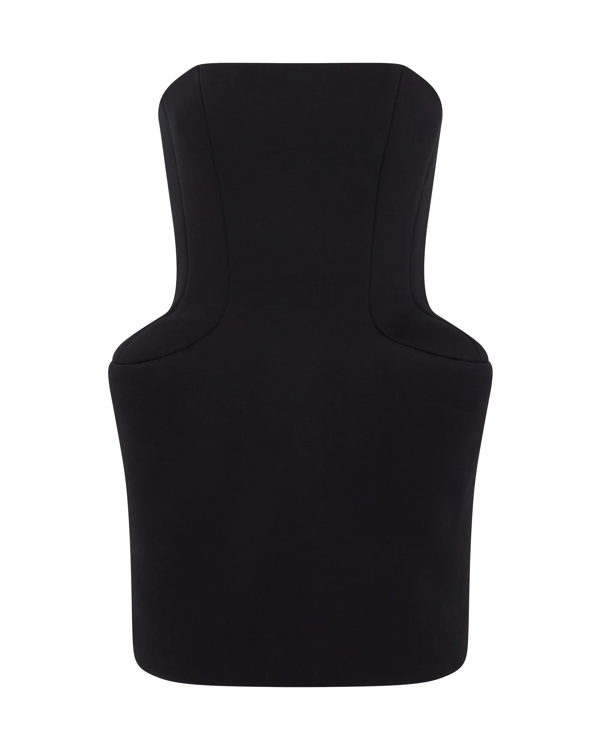 PADDED HIP DETAIL STRAPLESS MINI DRESS IN BLACK