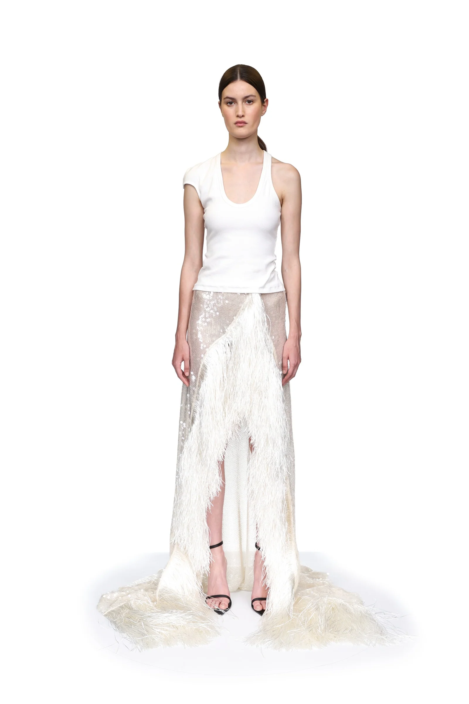 ASYMMETRIC SLEEVE TANK TOP - Image 2