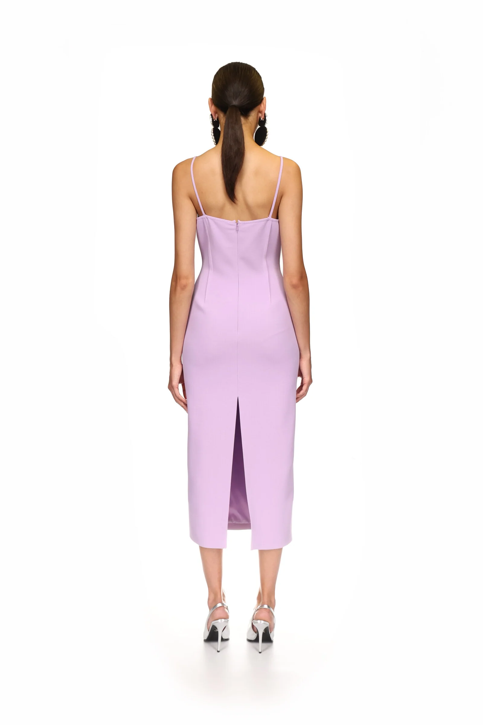 LILAC STATEMENT CUP MIDI DRESS - Image 5