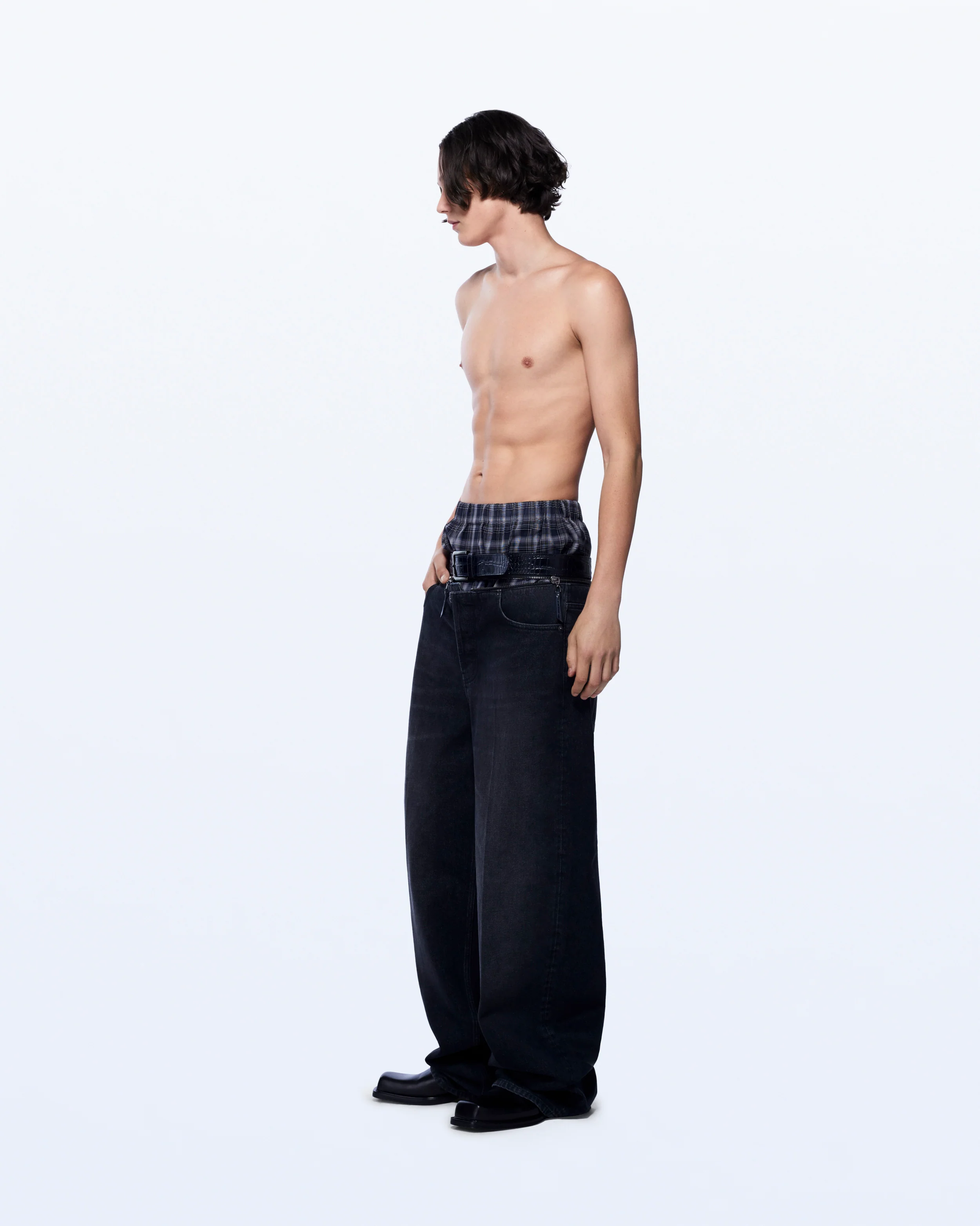 WIDE LEG BELT JEANS - Image 2