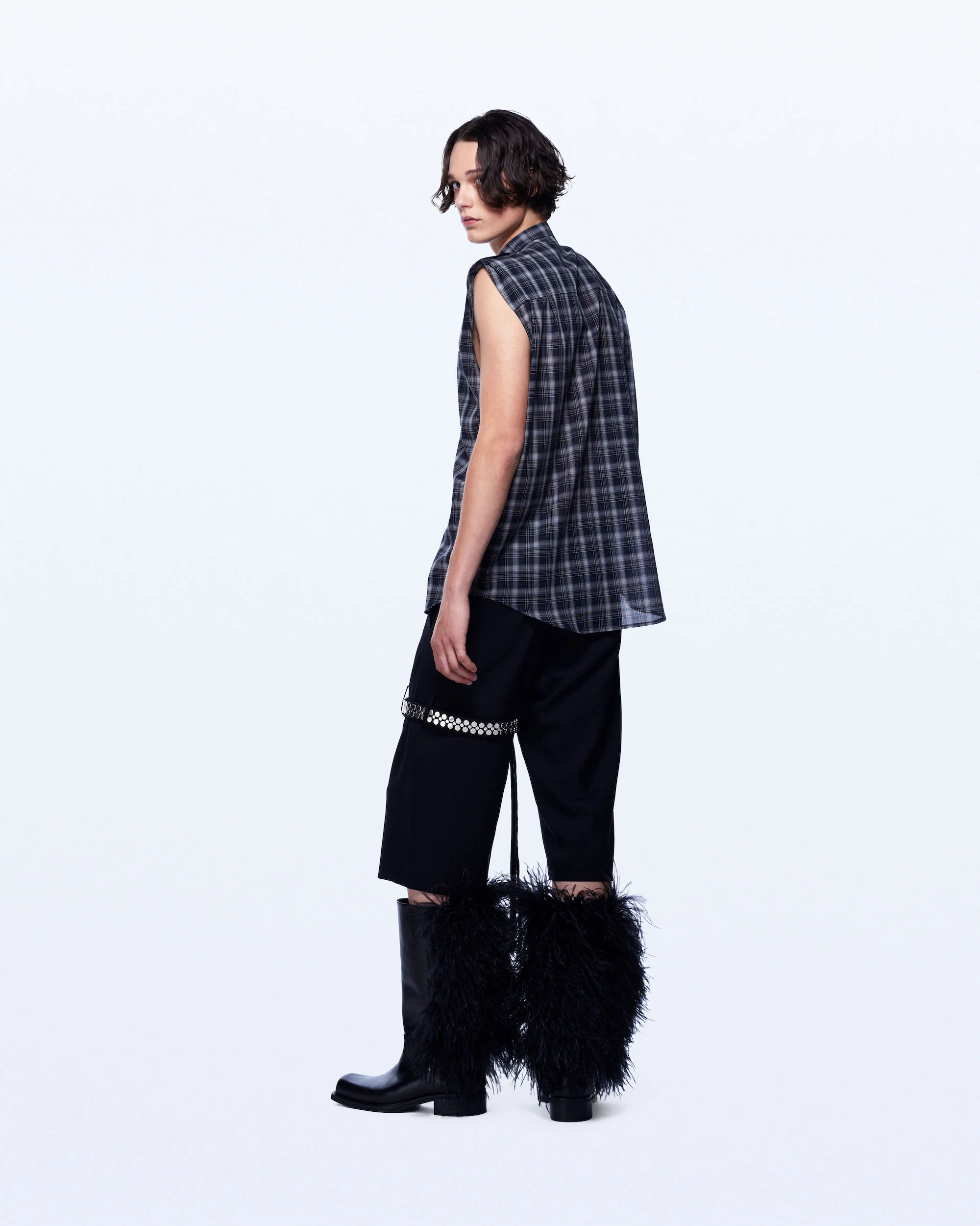 WIDE LEG TAILORED SHORTS WITH GARTER - Image 4