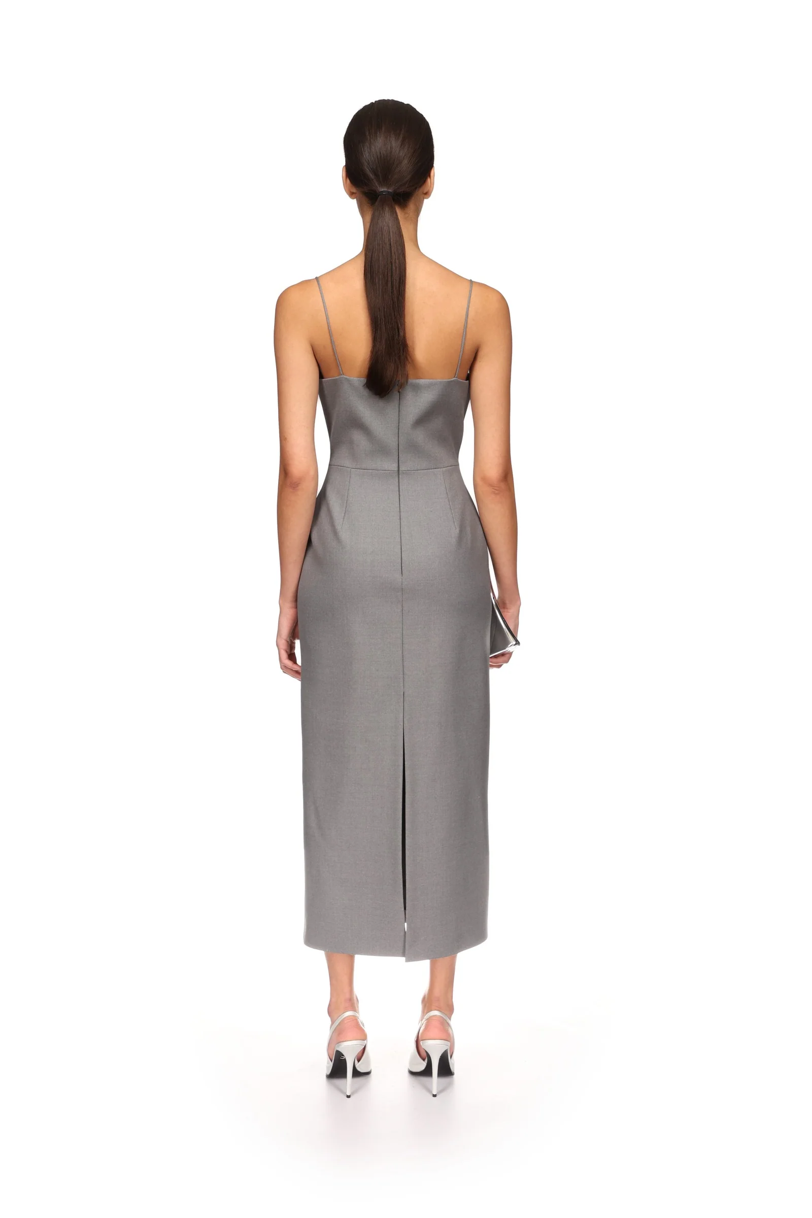WINGED CUP DETAIL MIDI DRESS - Image 5
