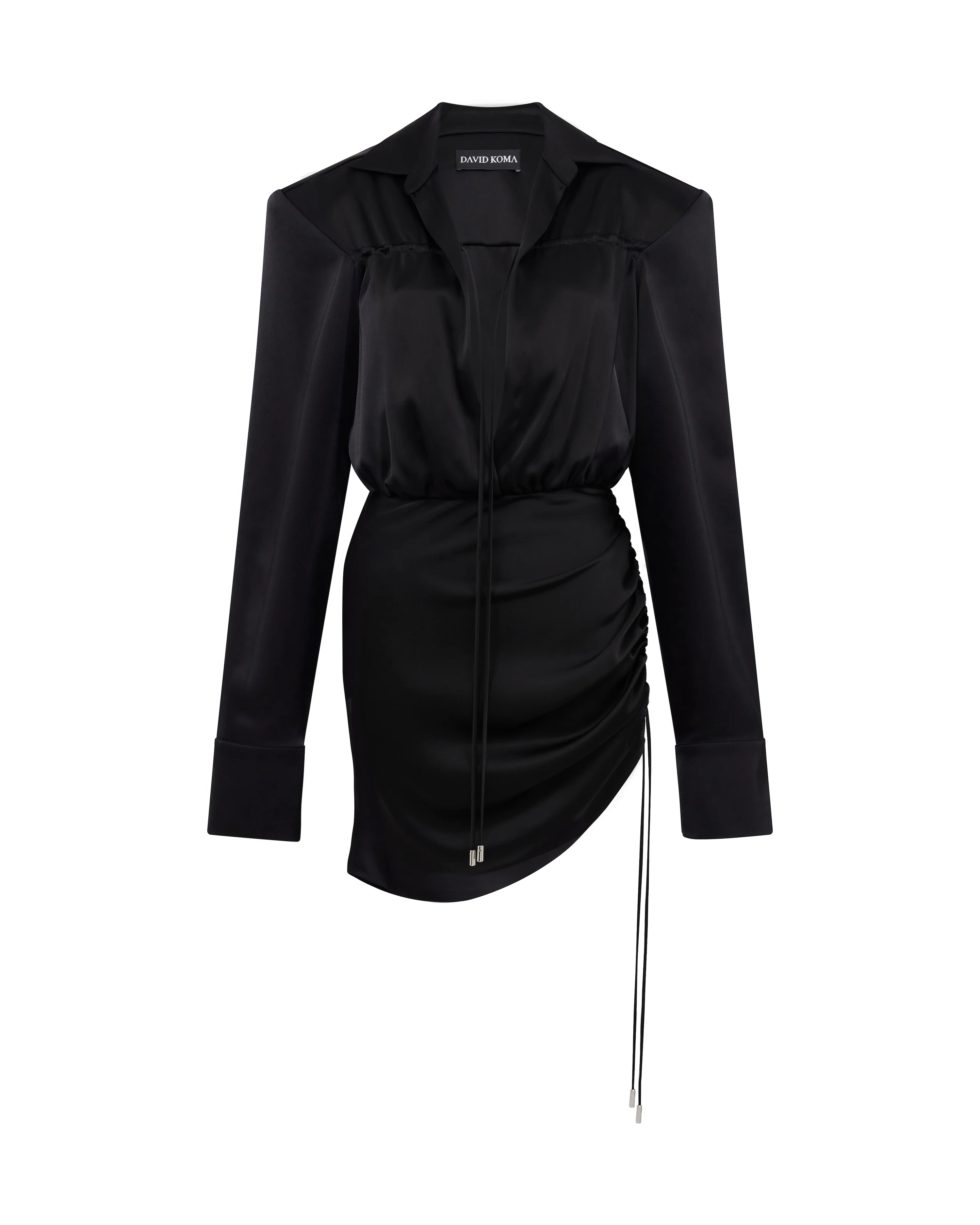 WRAP SATIN SHIRT DRESS - Image 6